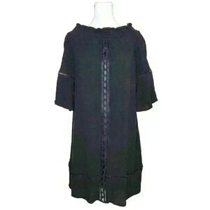 Mossimo women's black eyelet dress lined size XS